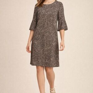 Jude Connally Dress Women’s S Sheath Animal Print Jude Cloth 3/4 Sleeves Elegant